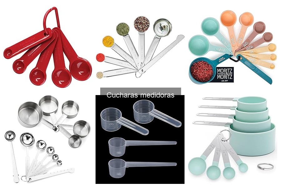 Comparativa de cucharas medidoras: plástico, metal y silicona
