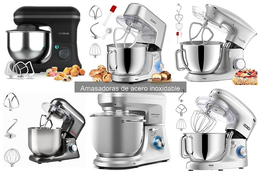Mejores accesorios para amasadoras de acero inoxidable