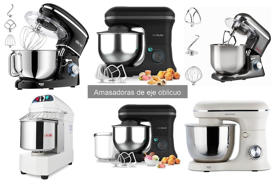 Mejores amasadoras de eje oblicuo: comparativa y opiniones