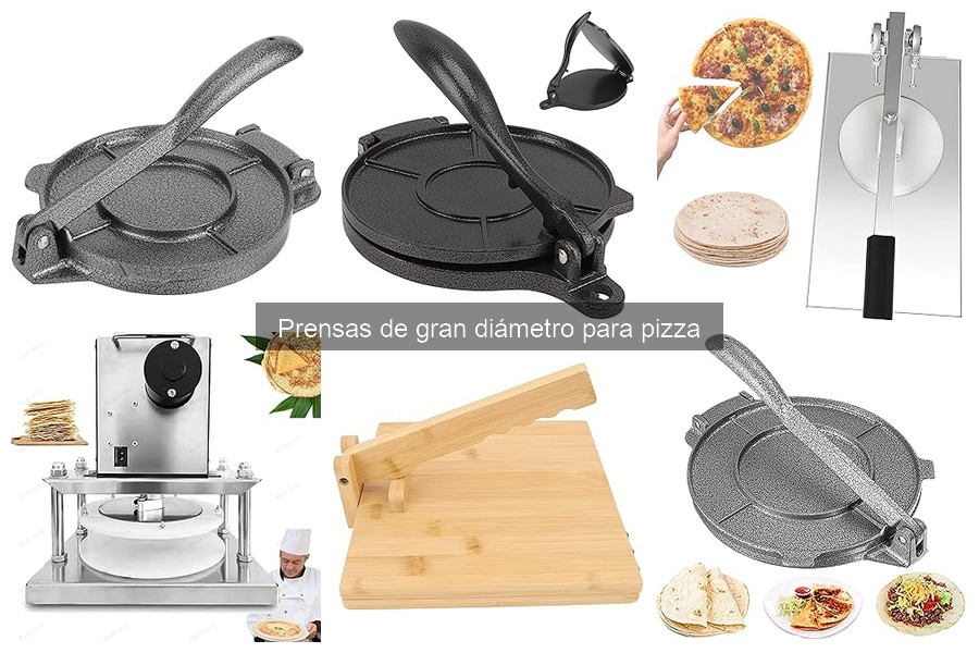 Mejores recetas con prensa de gran diámetro para pizza